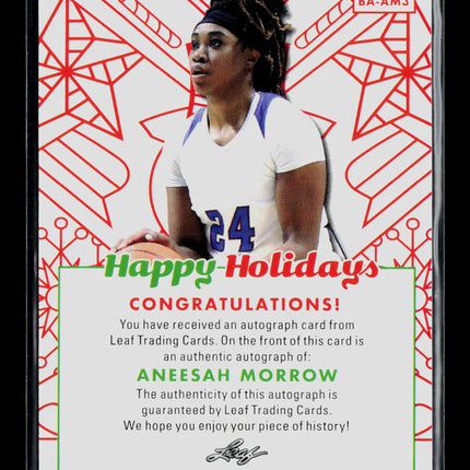 2023 Leaf Happy Holidays Aneesah Morrow #BA-AM3 Auto