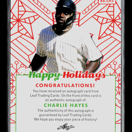 2023 Leaf Happy Holidays Charlie Hayes #BA-CH2 Auto