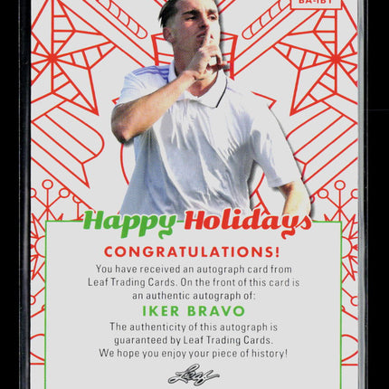 2023 Leaf Happy Holidays Iker Bravo #BA-IB1 Auto