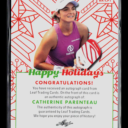 2023 Leaf Happy Holidays Catherine Parenteau #BA-CP1 Auto
