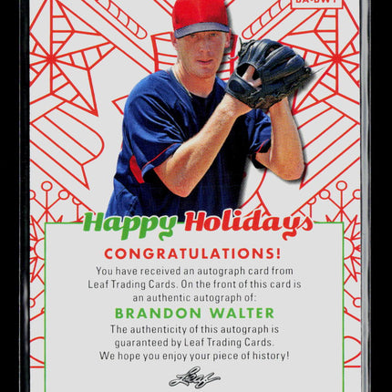 2023 Leaf Happy Holidays Brandon Walter #BA-BW1 Auto