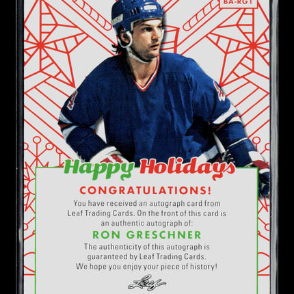 2023 Leaf Happy Holidays Ron Greschner #BA-RG1 Auto