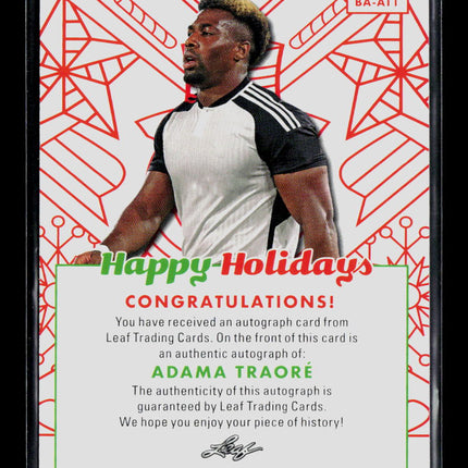 2023 Leaf Happy Holidays Adama Traoré #BA-AT1 Auto