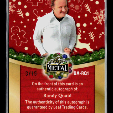 2025 Leaf Metal Pop Century Randy Quaid 3/15 #BA-RQ1 Auto