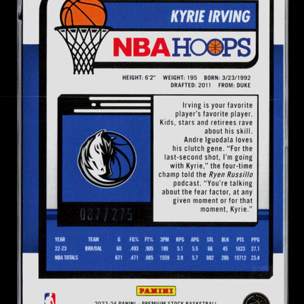 2024 Panini Hoops Premium Stock Kyrie Irving #256 Red 087/275