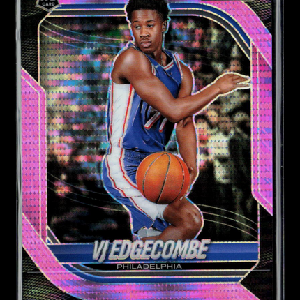 2026 Panini Prizm Basketball VJ Edgecombe #5 Pink Pulsar RC /199