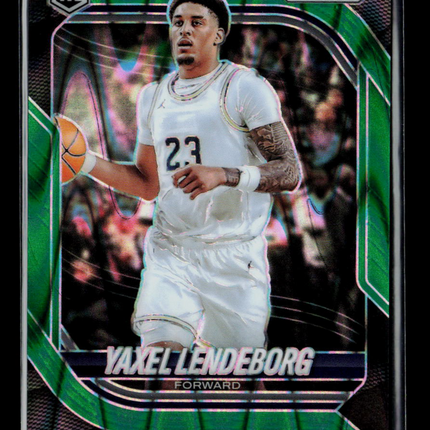 2026 Panini Prizm Basketball Yaxel Lendeborg #71 Green Pulsar 28/49
