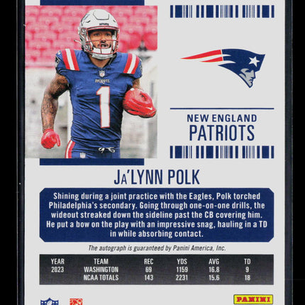 2025 Panini Contenders Football Ja'Lynn Polk #118 Auto