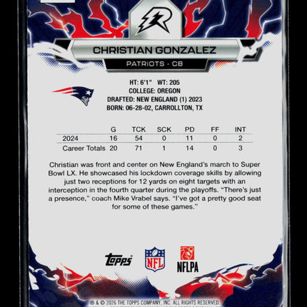 2026 Topps Resurgence Football Christian Gonzalez #68 027/399