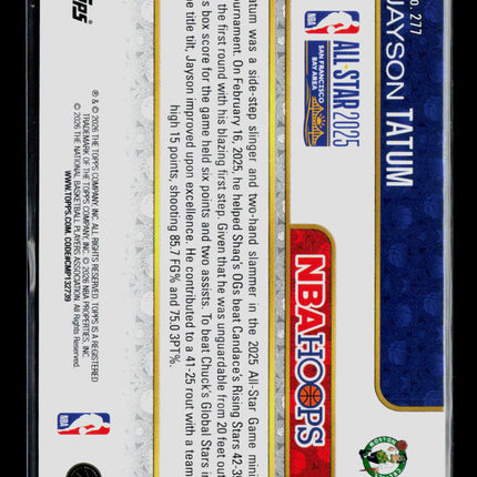2026 Topps NBA Hoops Jayson Tatum #277 Yellow /275