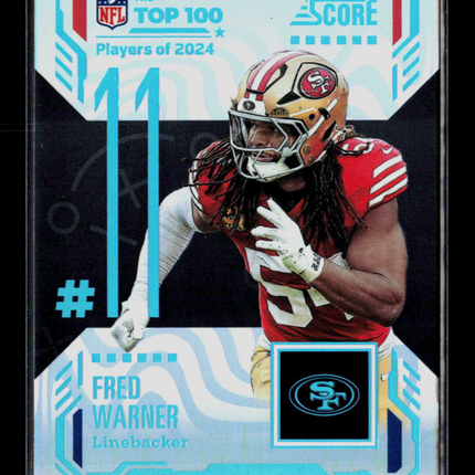2025 Panini Score NFL Top 100 Players of 2024 Fred Warner #11