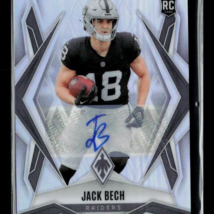 2025 Panini Phoenix Football Jack Bech #188 RC Auto