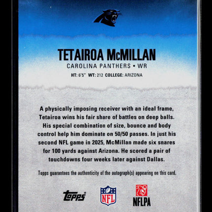2025 Topps Signature Class Tetairoa McMillan #230 RC Auto