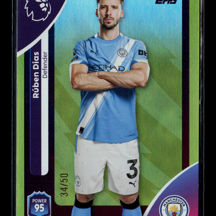 2025 Topps Premier League Rúben Dias #183 Green 34/50