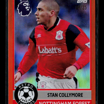 2025 Topps Premier League Stan Collymore #395 Orange 01/25