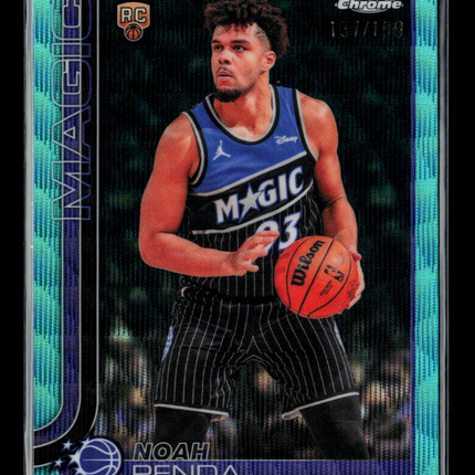 2026 Topps Chrome Noah Penda #182 Aqua Wave Refractor RC /199