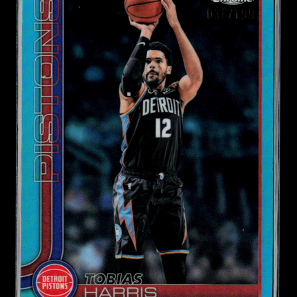 2026 Topps Chrome Tobias Harris #124 Aqua 036/199