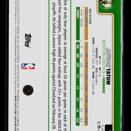2025 Topps Flagship Jayson Tatum #1 Speckle
