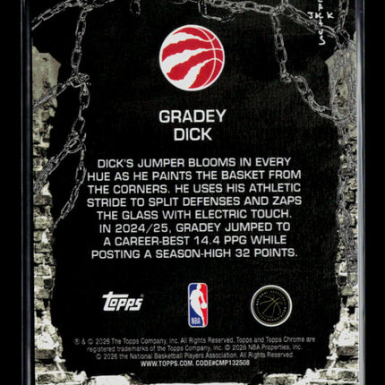 2026 Topps Chrome Basketball Gradey Dick #9 Cactus /250