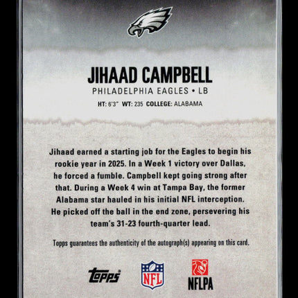 2025 Topps Signature Class Jihaad Campbell #153 RC 111/225 Auto