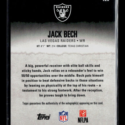 2025 Topps Signature Class Jack Bech #129 RC Auto