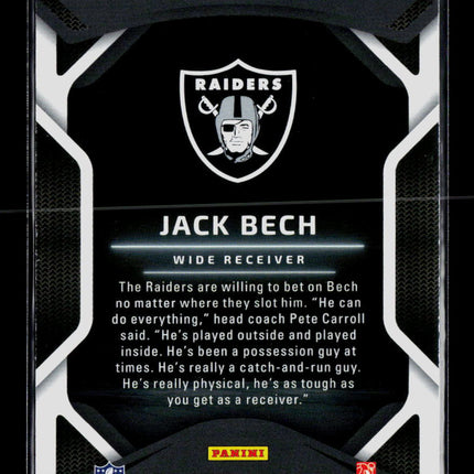 2025 Panini Certified Football Jack Bech #CRK-JBH Purple RC /299