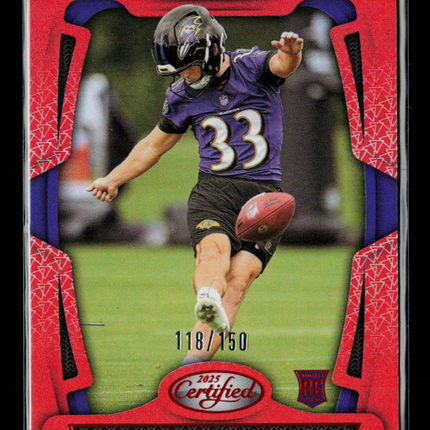 2025 Panini Certified Football Tyler Loop #175 Red 118/150