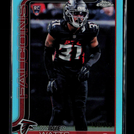 2025 Topps Chrome Xavier Watts #393 Aqua Refractor 130/200 RC