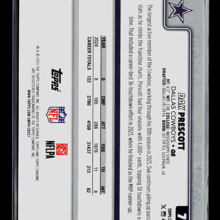 2025 Topps Chrome Football Dak Prescott #79