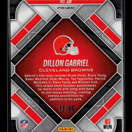2025 Panini Prizm Dillon Gabriel #No. 18 RC 12/99