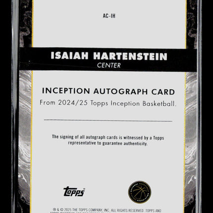 2025 Topps Inception Isaiah Hartenstein #AC-IH Magenta Auto /99