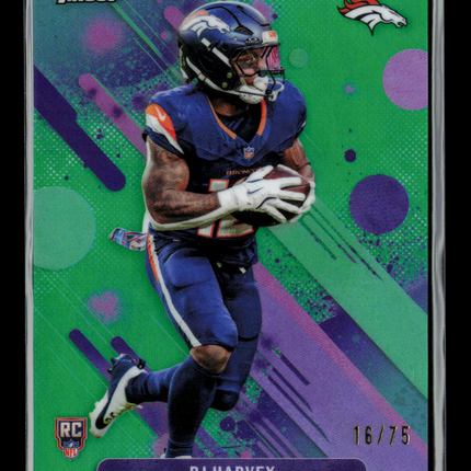 2025 Topps Finest RJ Harvey #15 Green RC 16/75
