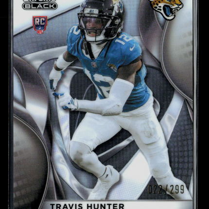 2025 Topps Chrome Black Travis Hunter #122 Refractor RC 022/299