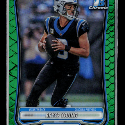 2025 Bowman Chrome Bryce Young #BCV-13 Green Reptilian /99