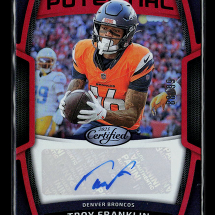 2025 Panini Certified Troy Franklin #CPS-TFR Auto /99