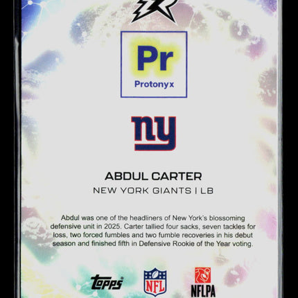 2026 Topps Resurgence Protonyx Abdul Carter #PT-8 RC
