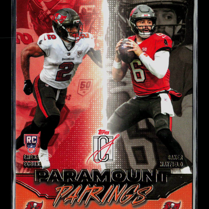 2025 Topps Signature Class Baker Mayfield Emeka Egbuka #PP-9 Orange RC 13/50
