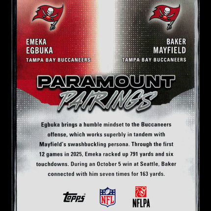 2025 Topps Signature Class Baker Mayfield Emeka Egbuka #PP-9 Orange RC 13/50