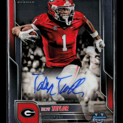 2025 Bowman University Chrome Football Talyn Taylor #BCA-TTA Auto