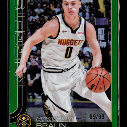 2025 Topps Basketball Christian Braun #102 Green 69/99