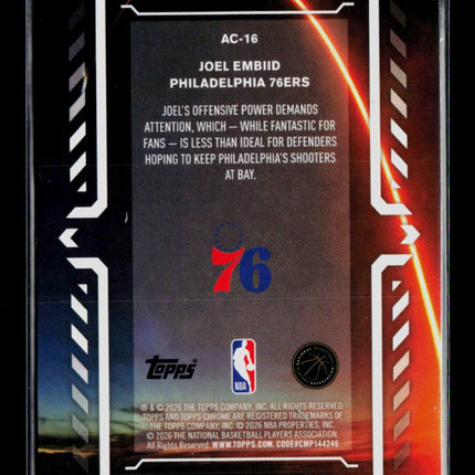 2026 Topps Chrome Activators Joel Embiid #AC-16 187/199