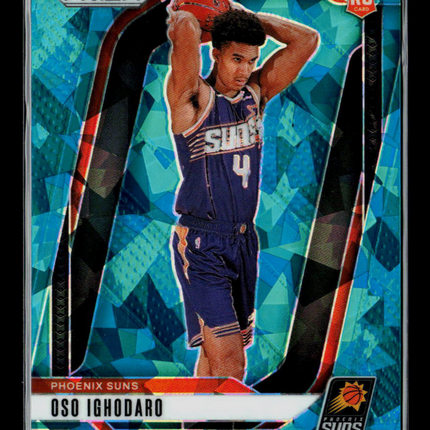 2024 Panini Prizm Basketball Oso Ighodaro #245 Teal Cracked Ice RC 220/225