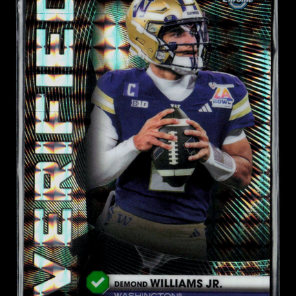 2026 Bowman Chrome University Football Demond Williams Jr. #BV-16