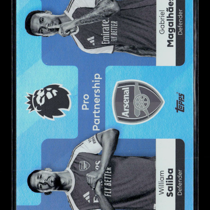 2025 Topps Premier League Gabriel Magalhães William Saliba #361 Blue 53/75