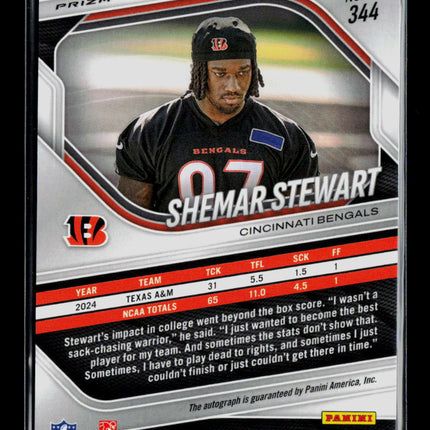2025 Panini Prizm Football Shemar Stewart #344 RC Auto
