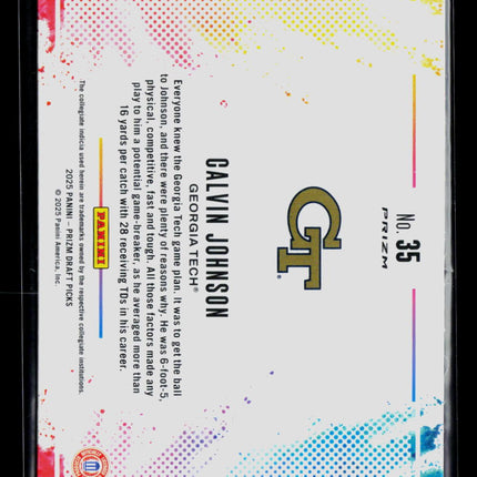 2025 Panini Prizm Draft Picks Calvin Johnson #35 Color Blast