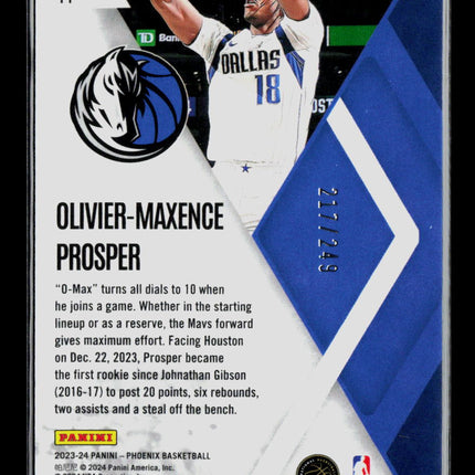 2024 Panini Phoenix Olivier-Maxence Prosper #11 RC 217/249