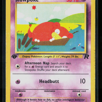 Pokemon 2000 Team Rocket Slowpoke 1st Edition #67/82