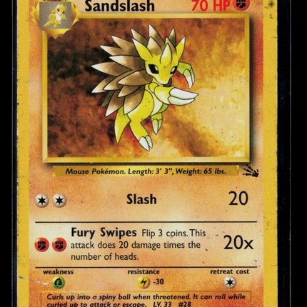 Pokemon 1999 Fossil Sandslash #41/62