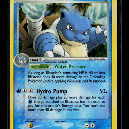 Pokemon 2009 EX Crystal Guardians Blastoise #14/100